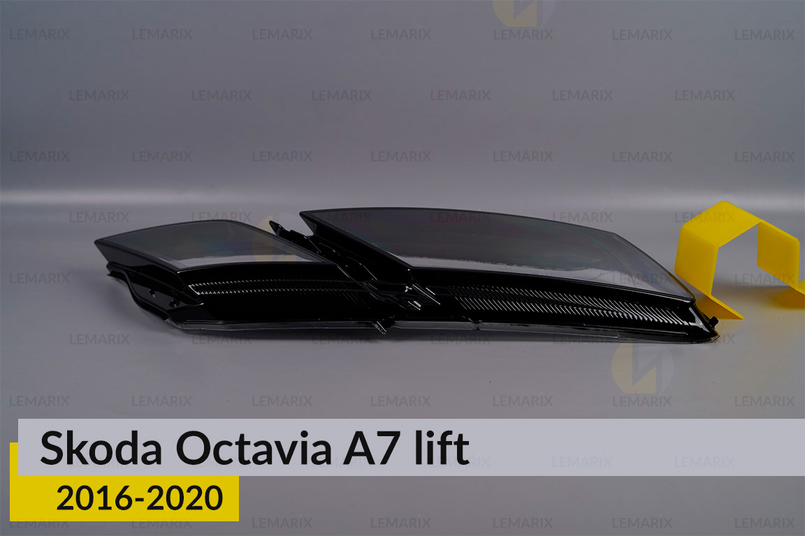 Скло фари Skoda Octavia A7 (2016-2020) полоска рест праве