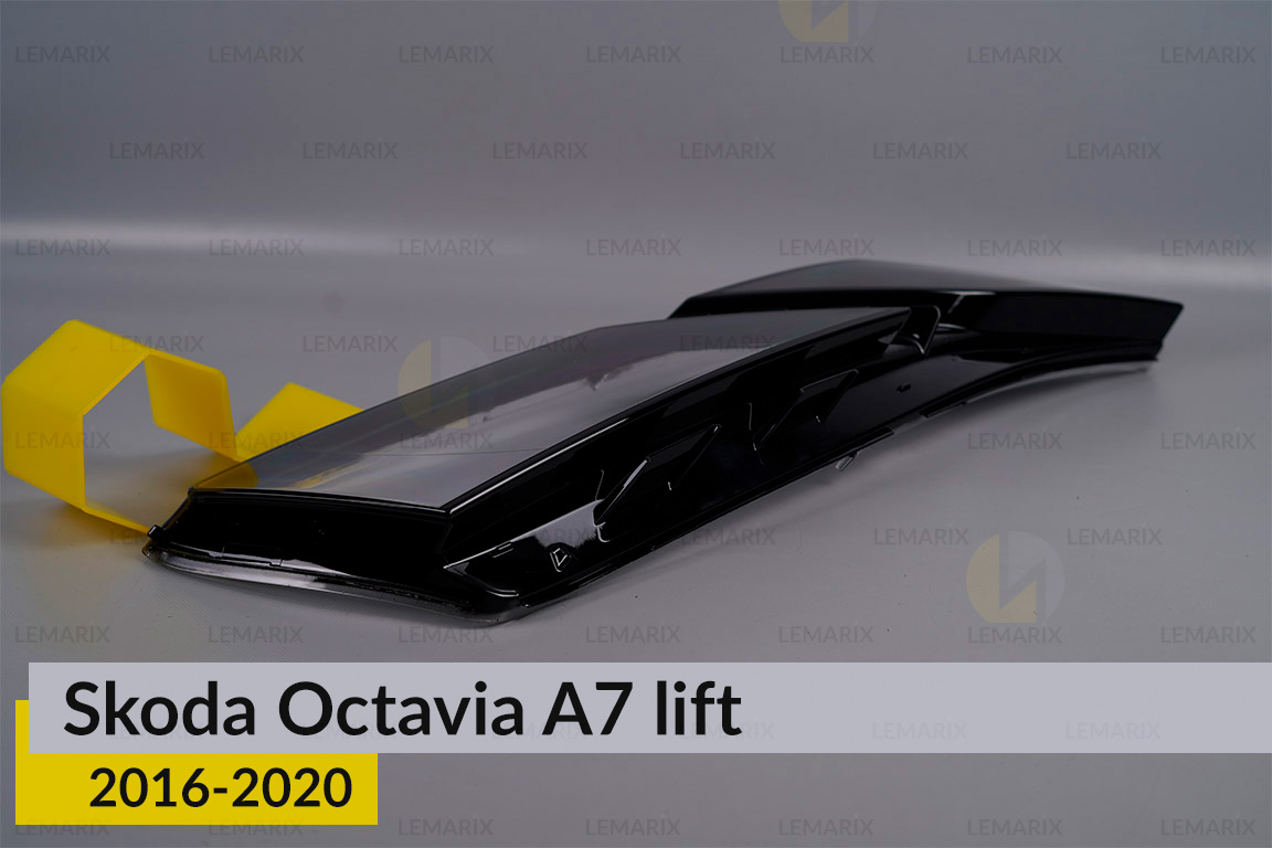 Скло фари Skoda Octavia A7 (2016-2020) полоска рест праве