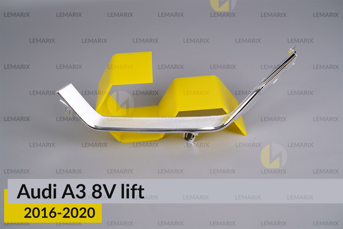 Хромована декоративна маска нижня Audi A3 8V (2016-2020) рест ліва