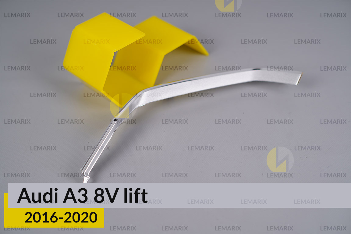 Хромована декоративна маска нижня Audi A3 8V (2016-2020) рест ліва