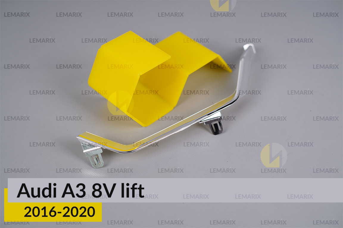 Хромована декоративна маска нижня Audi A3 8V (2016-2020) рест ліва