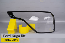 Скло заднього ліхтаря зовнішнє в крилі Ford Kuga (2016-2019) рест ліве