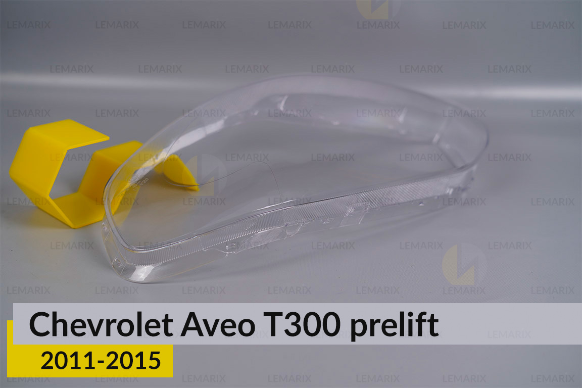 Скло фари Chevrolet Aveo T300 (2011-2015) дорест ліве