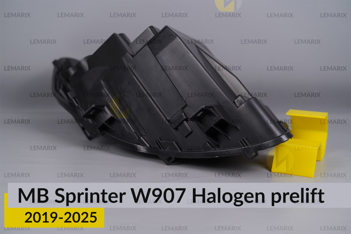 Корпус фари Mercedes-Benz Sprinter W907 Halogen (2019-2025) дорест лівий