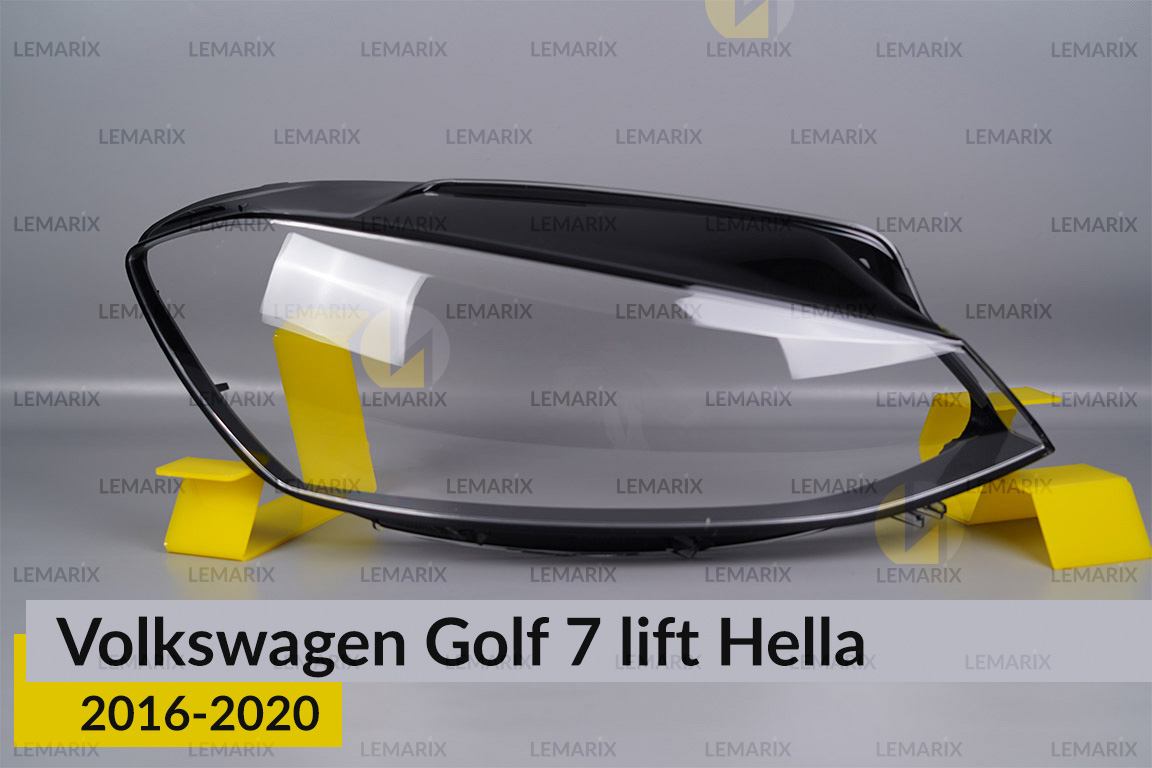 Скло фари VW Volkswagen Golf 7 Hella (2016-2020) рест праве