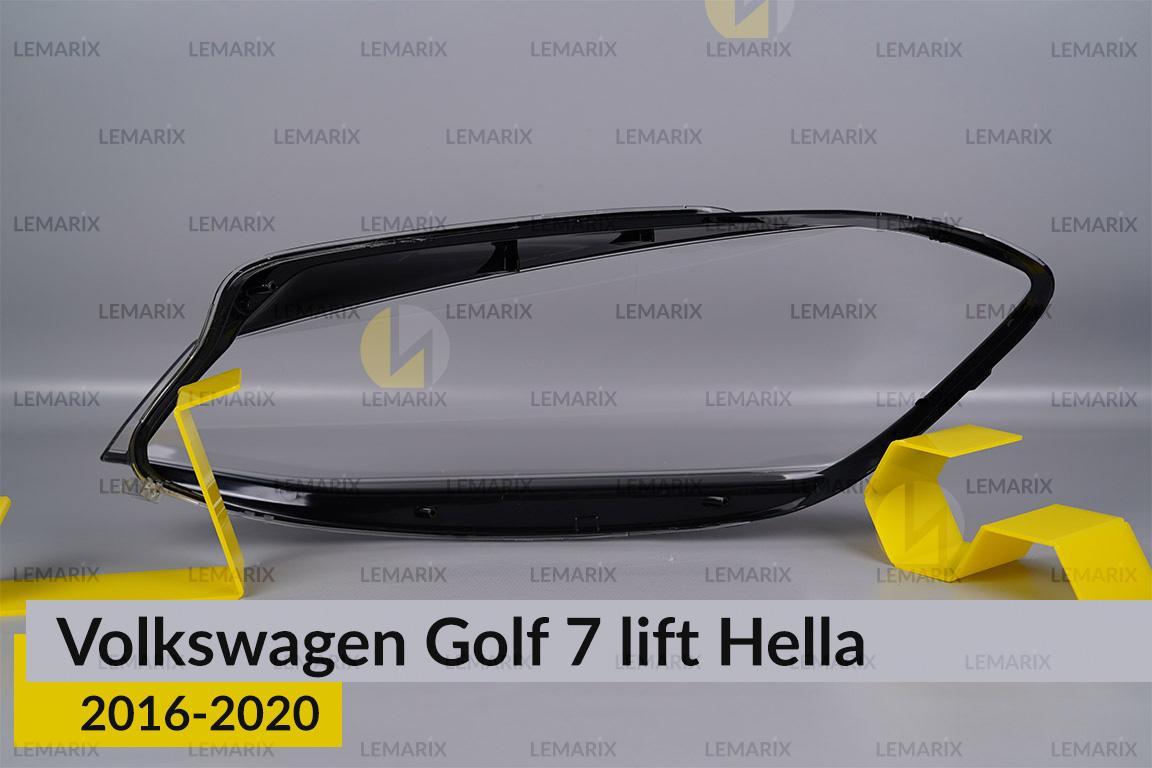 Скло фари VW Volkswagen Golf 7 Hella (2016-2020) рест праве