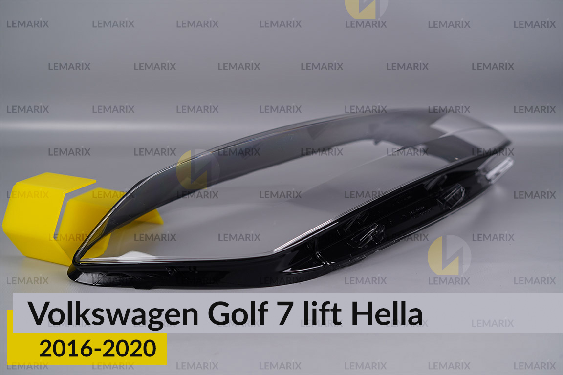 Скло фари VW Volkswagen Golf 7 Hella (2016-2020) рест праве