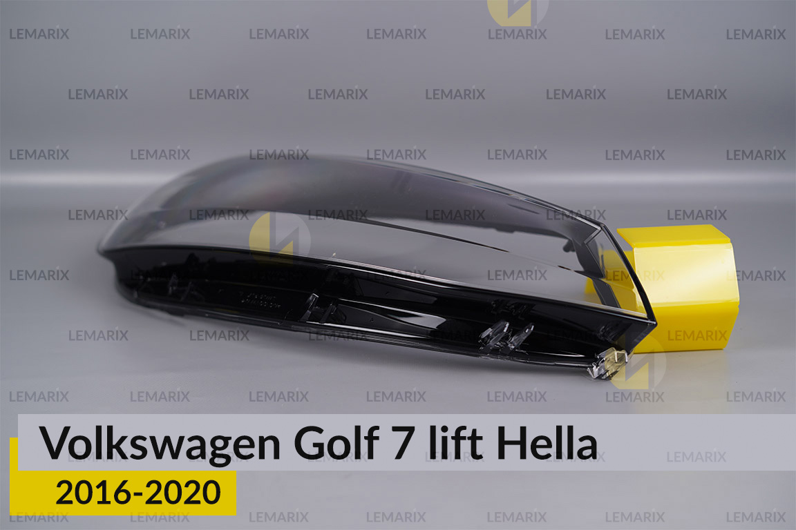Скло фари VW Volkswagen Golf 7 Hella (2016-2020) рест праве