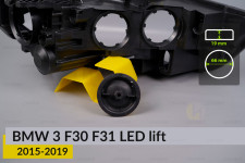 Кришка ковпак заглушка фари BMW 3 F30 F31 LED (2015-2019) рест ліва/права
