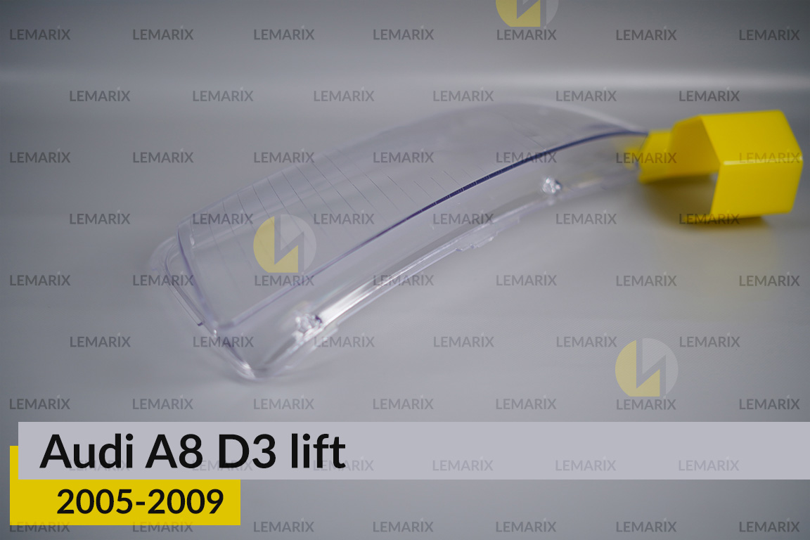 Скло фари Audi A8 D3 (2005-2009) рест ліве