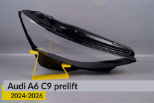 Стекло фары Audi A6 C9 (2024-2026) дорест правое