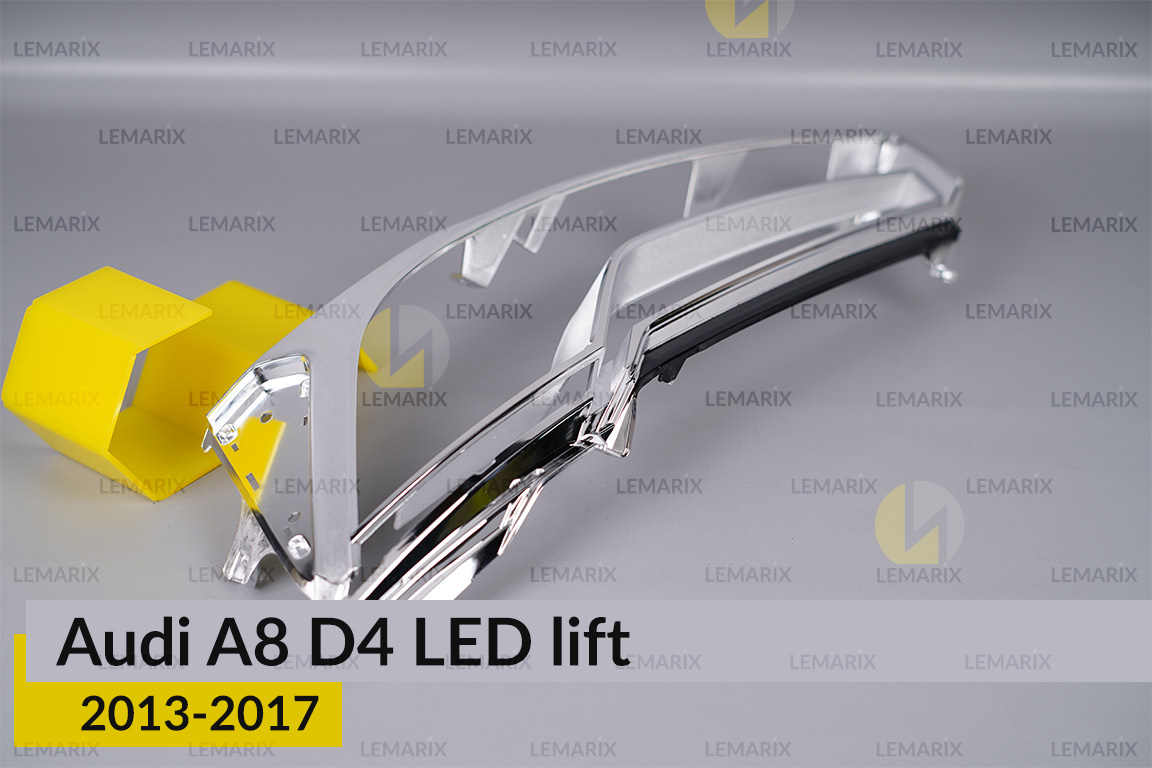 Хромована декоративна маска основна Audi A8 D4 LED (2013-2017) рест ліва