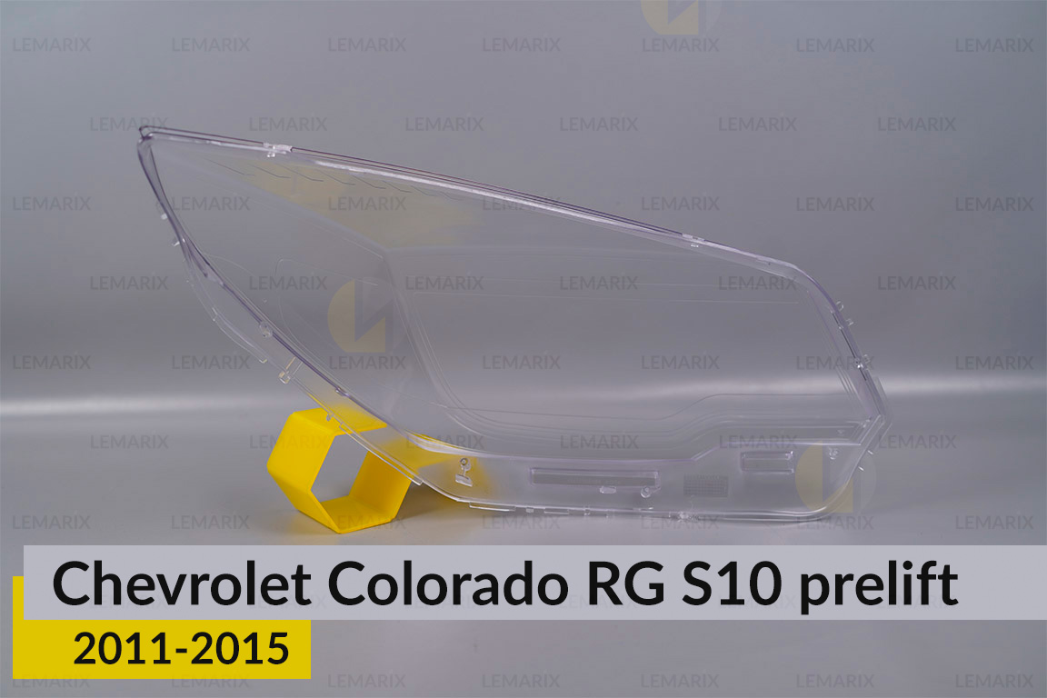 Скло фари Chevrolet Colorado RG S10 (2011-2015) дорест ліве