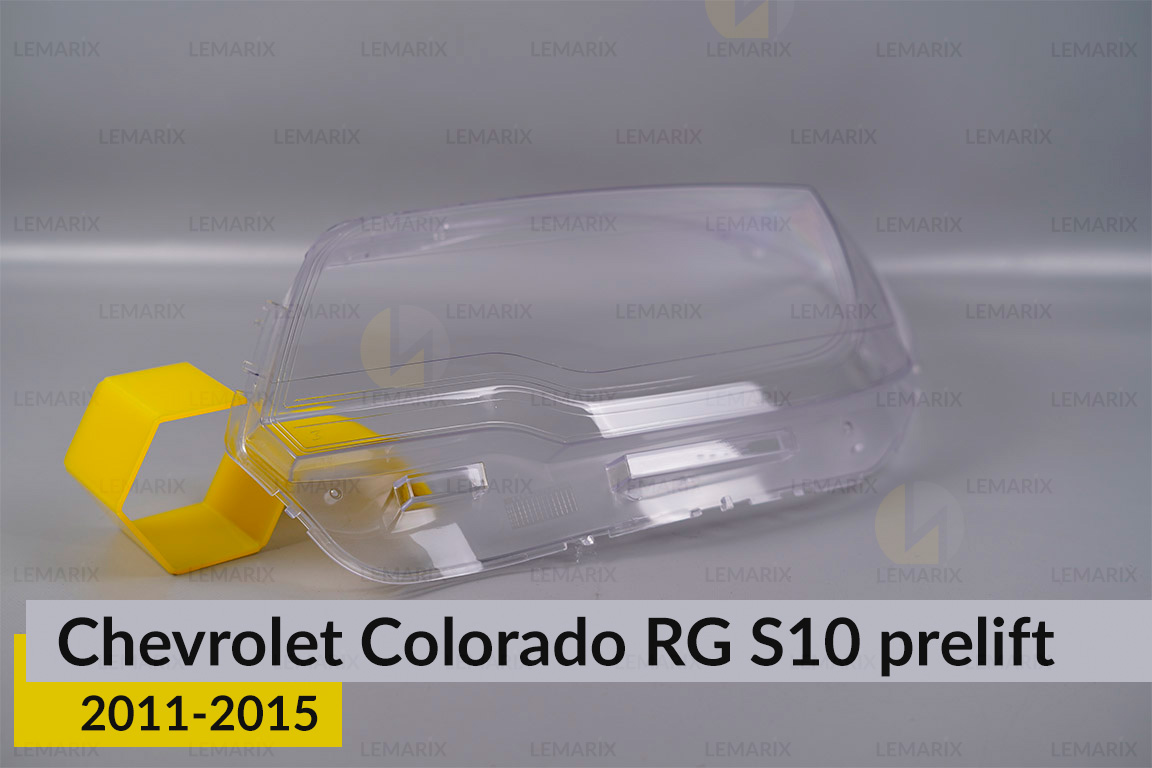 Скло фари Chevrolet Colorado RG S10 (2011-2015) дорест ліве