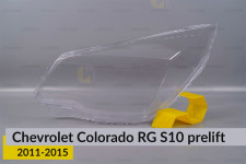 Скло фари Chevrolet Colorado RG S10 (2011-2015) дорест ліве