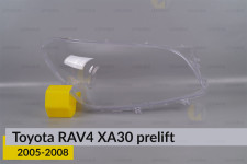 Стекло фары Toyota RAV4 XA30 (2005-2008) полоски дорест правое