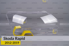 Стекло фары Skoda Rapid (2012-2019) правое