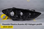 Корпус фари Hyundai Elantra Avante AD Halogen (2015-2019) дорест правий