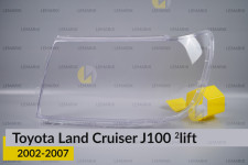 Скло фари Toyota Land Cruiser J100 (2002-2007) 2 рест ліве