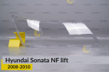 Скло фари Hyundai Sonata NF (2008-2010) рест праве