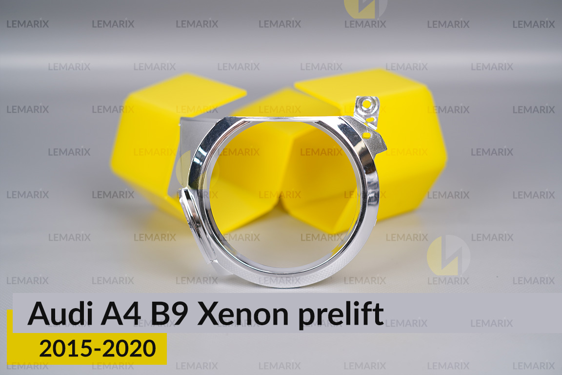 Хромована маска лінзи Audi A4 B9 Xenon (2015-2020) дорест права