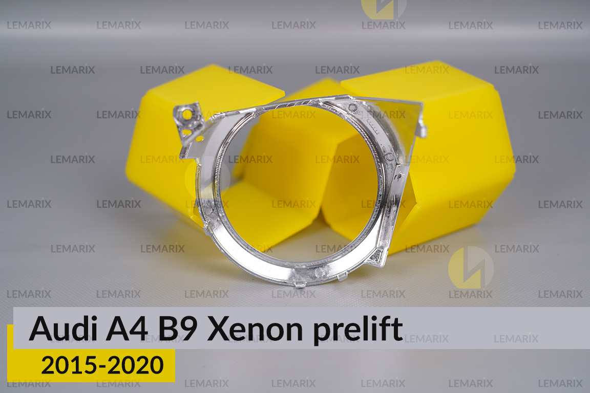 Хромована маска лінзи Audi A4 B9 Xenon (2015-2020) дорест права