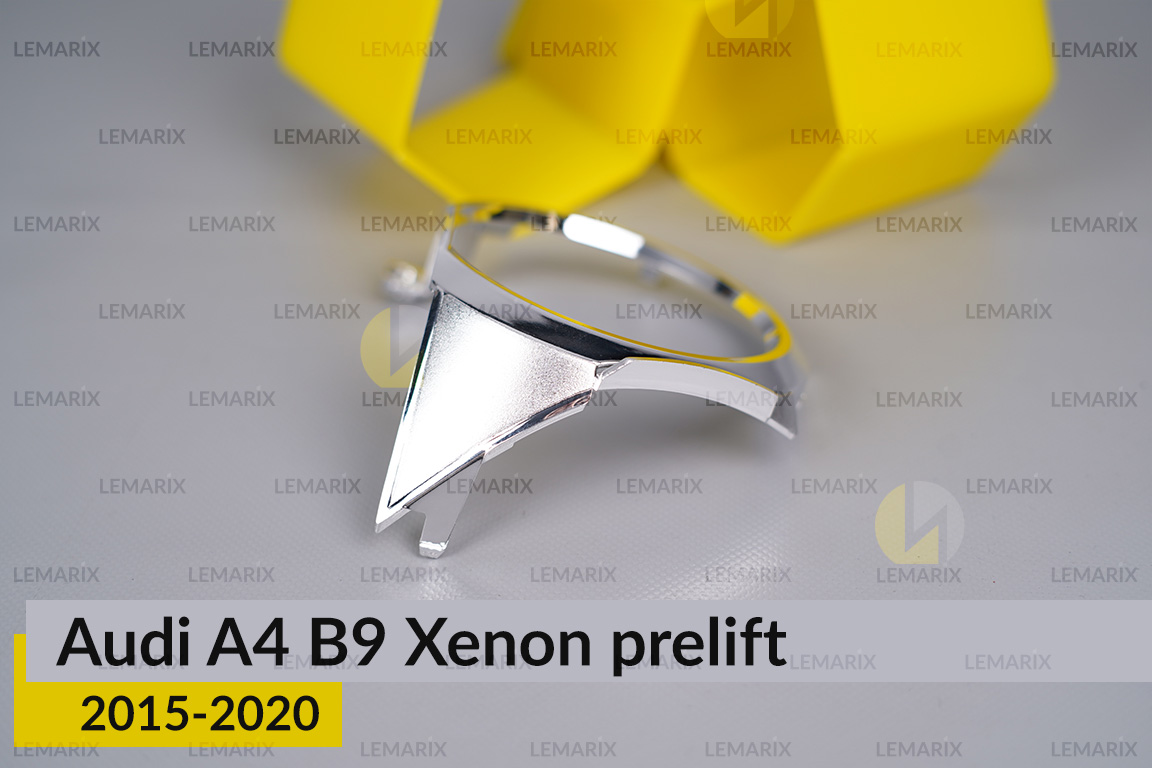 Хромована маска лінзи Audi A4 B9 Xenon (2015-2020) дорест права