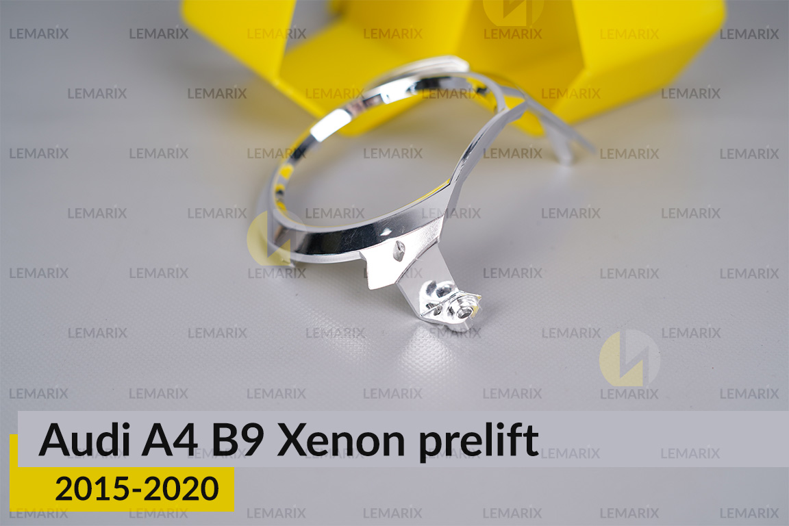 Хромована маска лінзи Audi A4 B9 Xenon (2015-2020) дорест права
