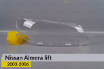 Скло фари Nissan Sunny (2003-2005) рест праве