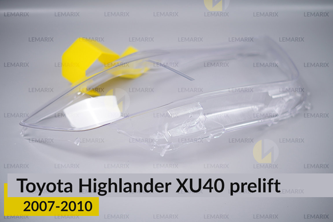 Скло фари Toyota Highlander XU40 (2007-2010) дорест праве