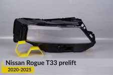 Стекло фары Nissan Rogue T33 (2020-2026) дорест правое