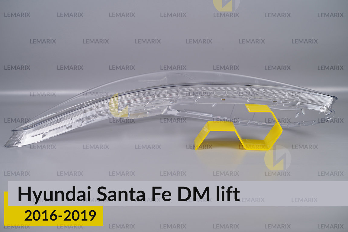 Скло фари Hyundai Santa Fe DM (2016-2019) рест ліве