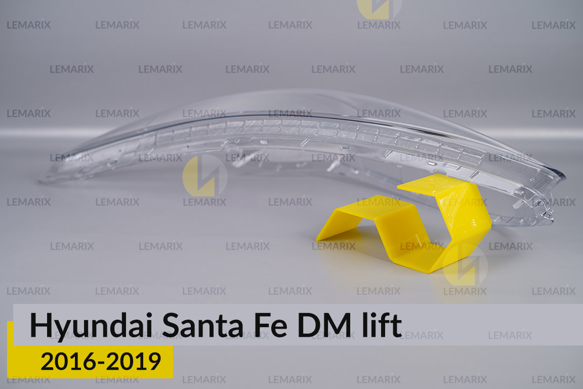 Скло фари Hyundai Santa Fe DM (2016-2019) рест ліве