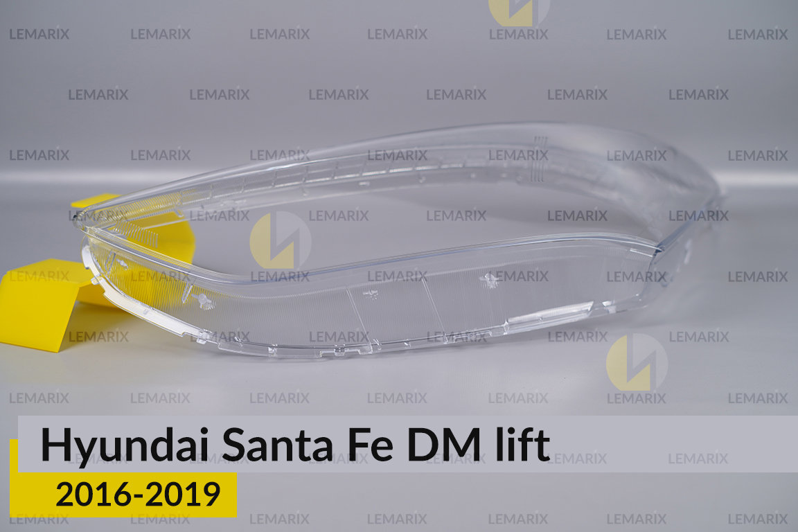 Скло фари Hyundai Santa Fe DM (2016-2019) рест ліве