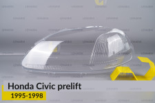 Стекло фары Honda Civic (1995-1998) дорест левое