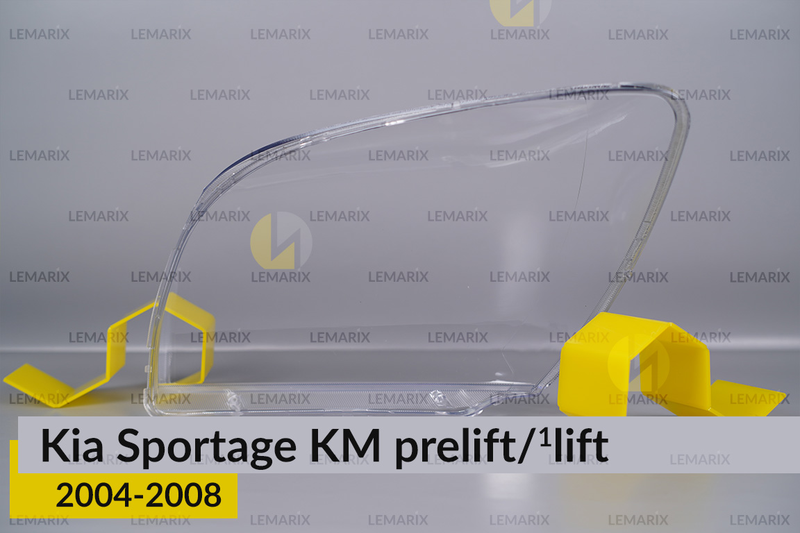 Скло фари KIA Sportage KM (2004-2008) дорест/1 рест праве