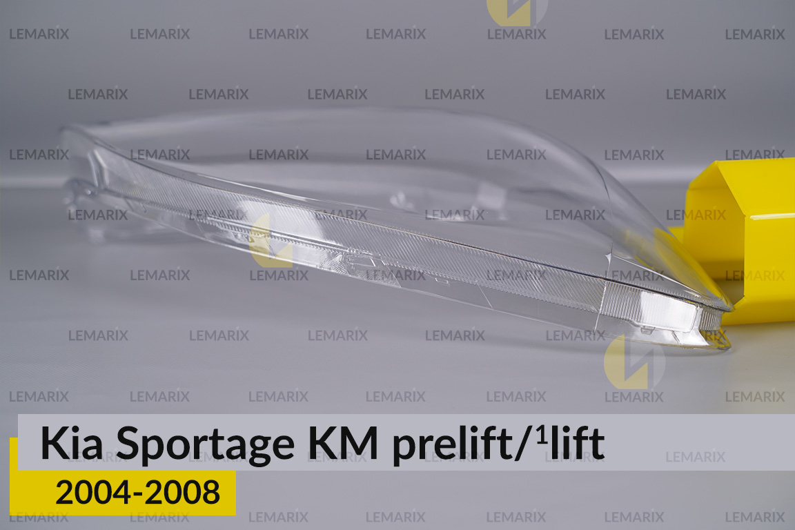 Скло фари KIA Sportage KM (2004-2008) дорест/1 рест праве