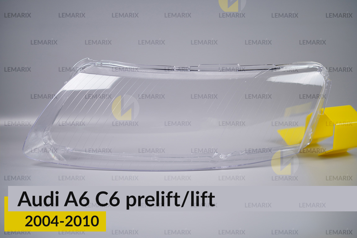 Скло фари Audi A6 C6 (2004-2010) дорест/рест ліве