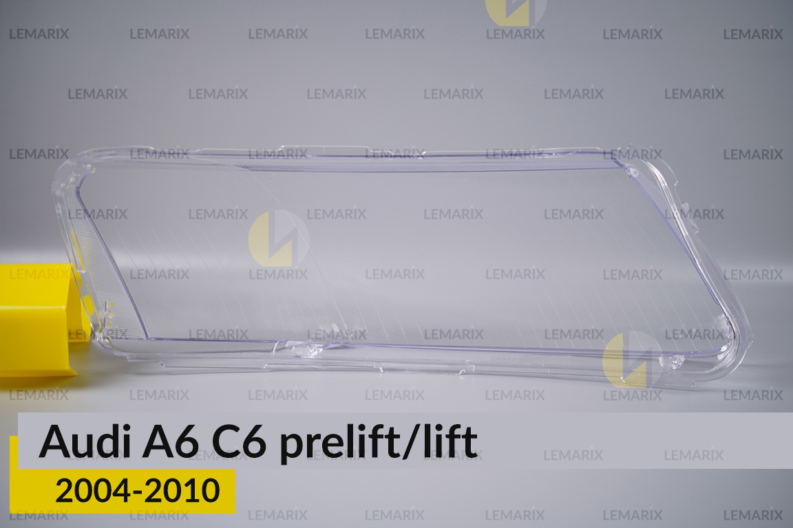 Скло фари Audi A6 C6 (2004-2010) дорест/рест ліве