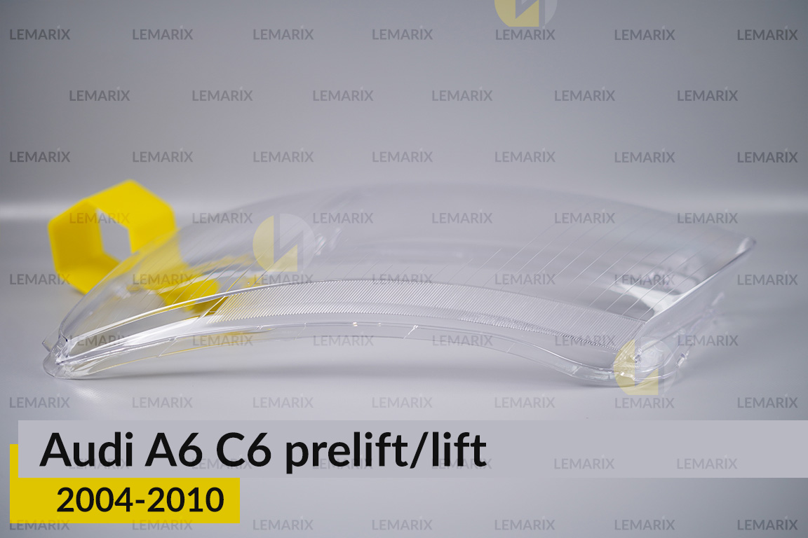 Скло фари Audi A6 C6 (2004-2010) дорест/рест ліве