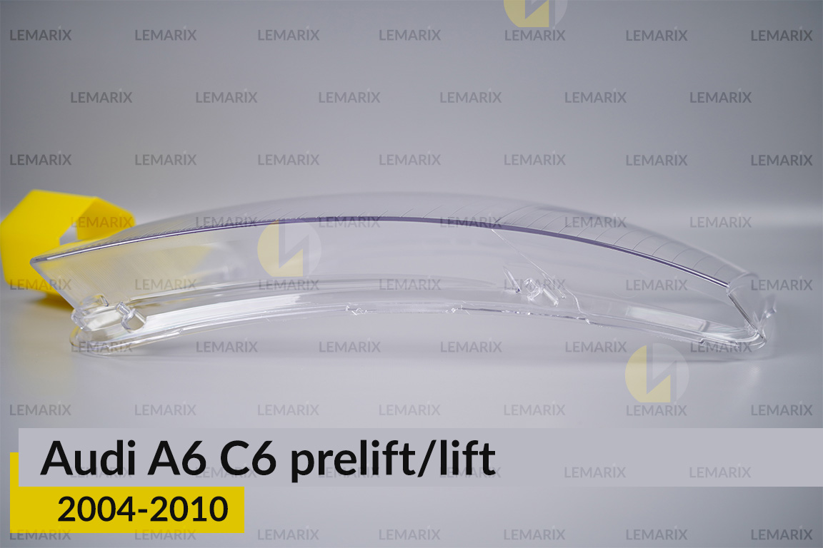 Скло фари Audi A6 C6 (2004-2010) дорест/рест ліве