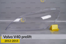 Скло фари Volvo V40 (2012-2015) дорест ліве