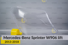 Скло фари Mercedes-Benz Sprinter W906 (2013-2018) рест праве