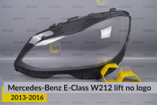 Скло фари Mercedes-Benz E-Class W212 no logo (2013-2016) рест ліве