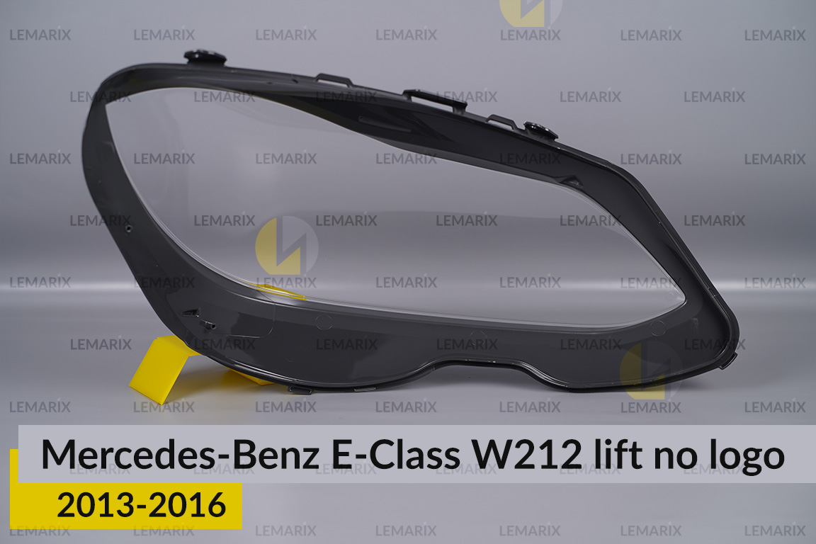 Скло фари Mercedes-Benz E-Class W212 no logo (2013-2016) рест ліве