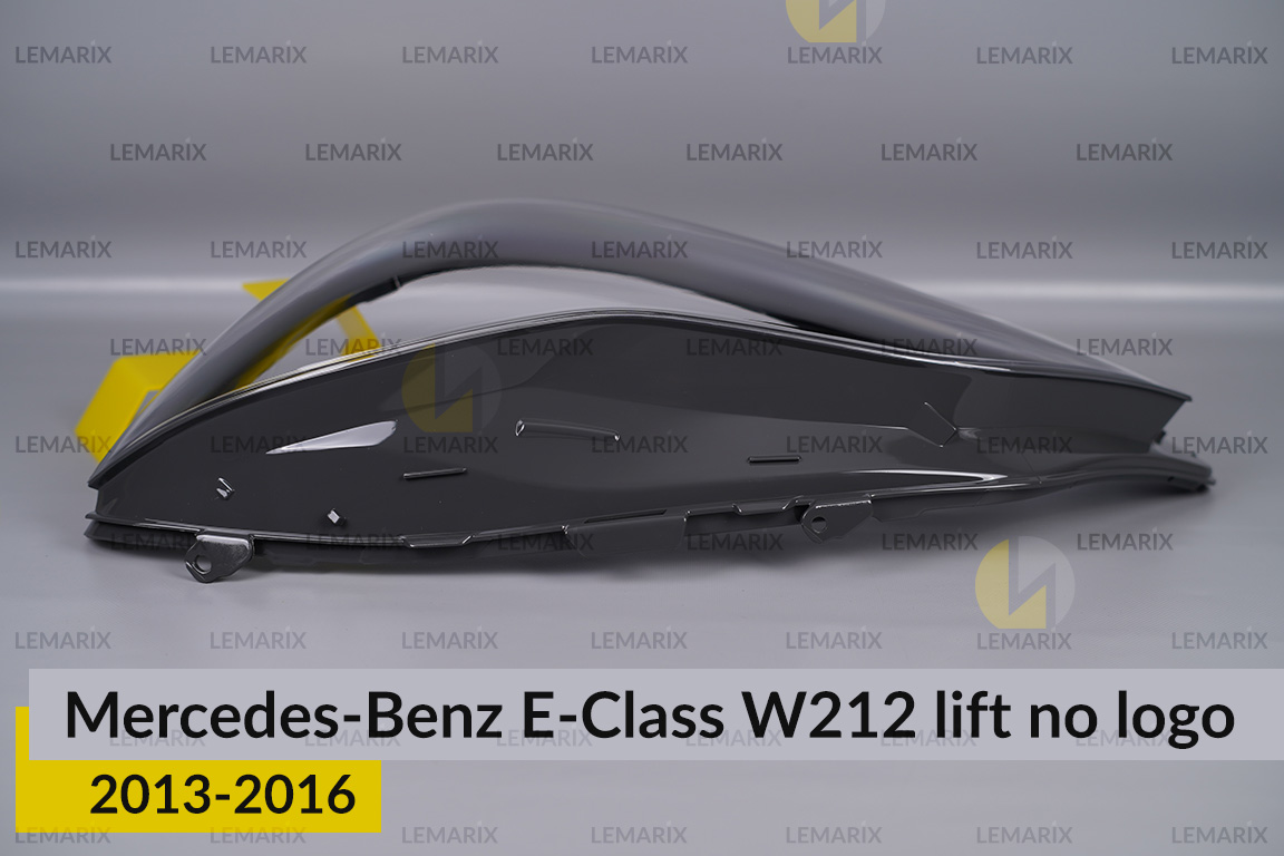 Скло фари Mercedes-Benz E-Class W212 no logo (2013-2016) рест ліве
