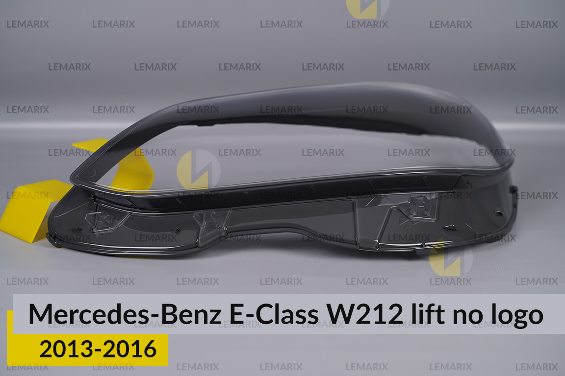Скло фари Mercedes-Benz E-Class W212 no logo (2013-2016) рест ліве