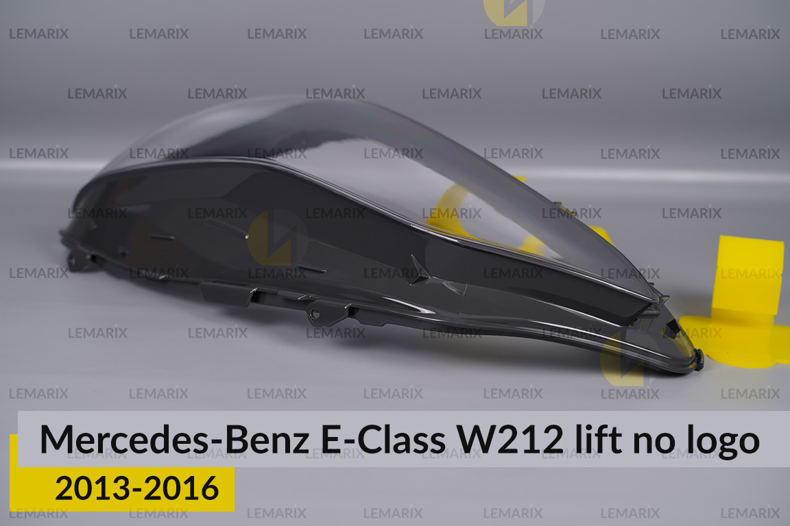 Скло фари Mercedes-Benz E-Class W212 no logo (2013-2016) рест ліве