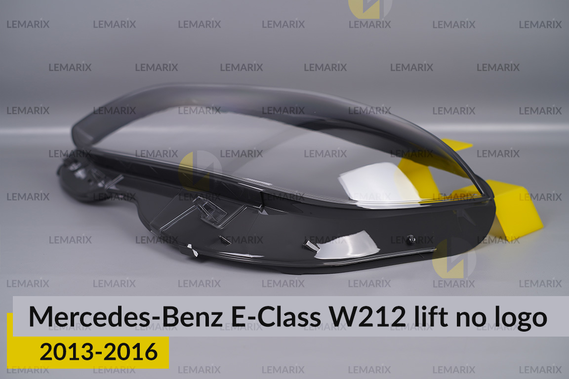 Скло фари Mercedes-Benz E-Class W212 no logo (2013-2016) рест ліве