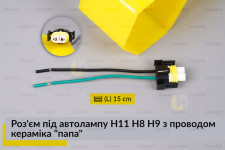 Сокет цоколь H11, H8, H9, H27 бічний захват роз'єм патрон цоколь гніздовий